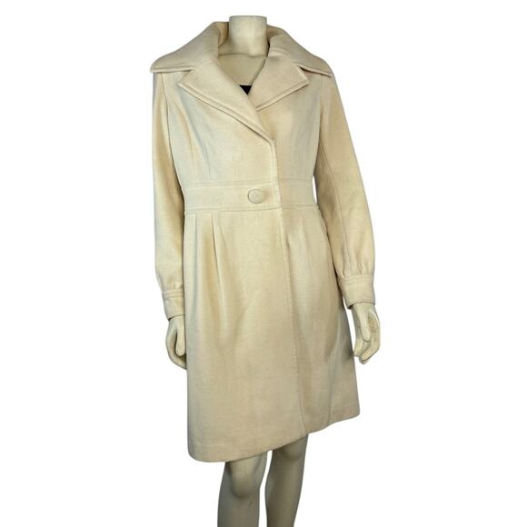 Retro Halogen fitted cream peacoat size medium - Picture 2 of 16